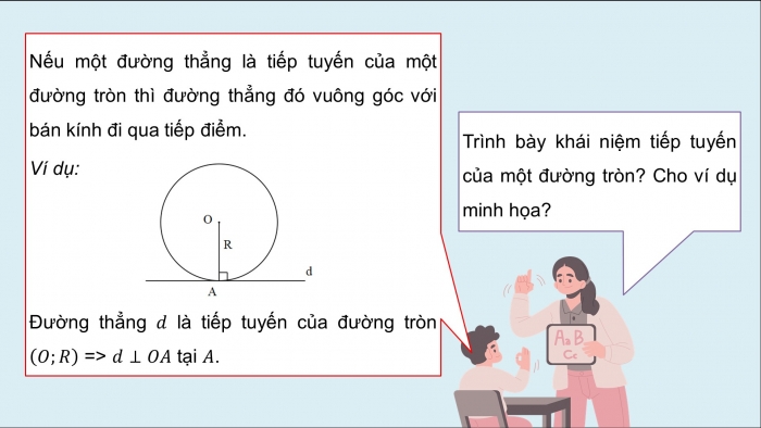 Giáo án PPT dạy thêm Toán 9 Cánh diều Bài 3: Tiếp tuyến của đường tròn