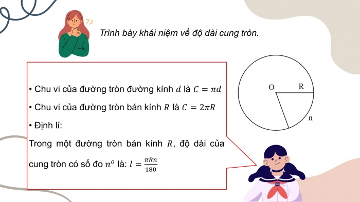 Giáo án PPT dạy thêm Toán 9 Cánh diều Bài 5: Độ dài cung tròn, diện tích hình quạt tròn, diện tích hình vành khuyên