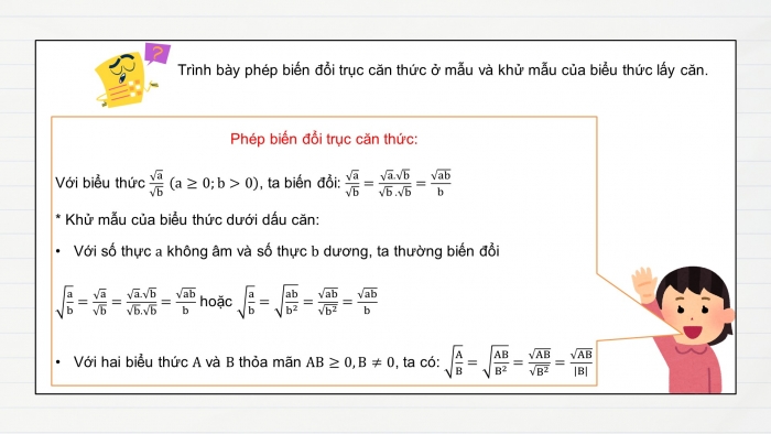 Giáo án PPT dạy thêm Toán 9 Chân trời bài 4: Biến đổi đơn giản biểu thức chứa căn thức bậc hai