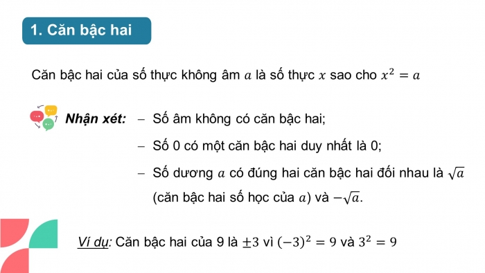 Giáo án PPT dạy thêm Toán 9 Kết nối bài 7: Căn bậc hai và căn thức bậc hai