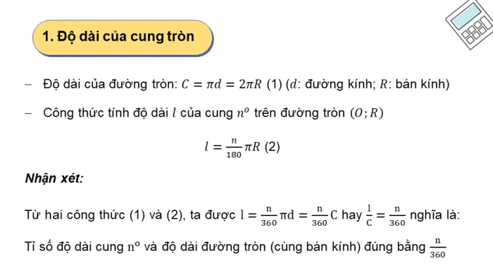 Giáo án PPT dạy thêm Toán 9 Kết nối bài 15: Độ dài của cung tròn. Diện tích hình quạt tròn và hình vành khuyên