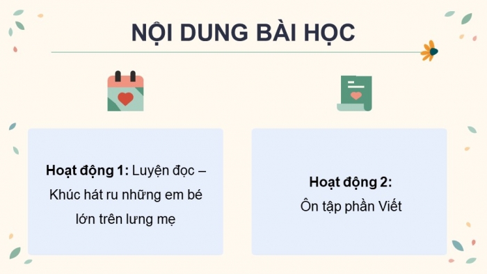 Giáo án PPT dạy thêm Tiếng Việt 5 Kết nối bài 2: Bài đọc Khúc hát ru những em bé lớn trên lưng mẹ. Viết mở bài và kết bài cho bài văn tả người