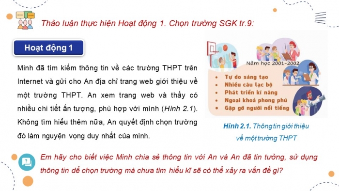 Giáo án điện tử Tin học 9 kết nối Bài 2: Thông tin trong giải quyết vấn đề