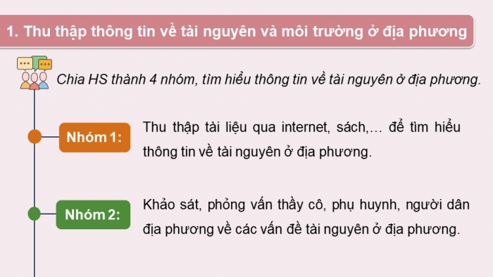 Giáo án điện tử Địa lí 12 chân trời Bài 6: Thực hành Sử dụng hợp lí tài nguyên và bảo vệ môi trường địa phương