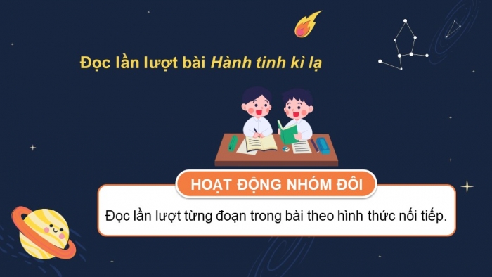 Giáo án PPT dạy thêm Tiếng Việt 5 Kết nối bài 8: Bài đọc Hành tinh kì lạ. Đánh giá, chỉnh sửa báo cáo công việc (tiếp theo)