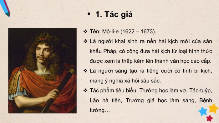 Giáo án PPT dạy thêm Ngữ văn 12 chân trời Bài 5: Tiền bạc và tình ái (Mô-li-e)