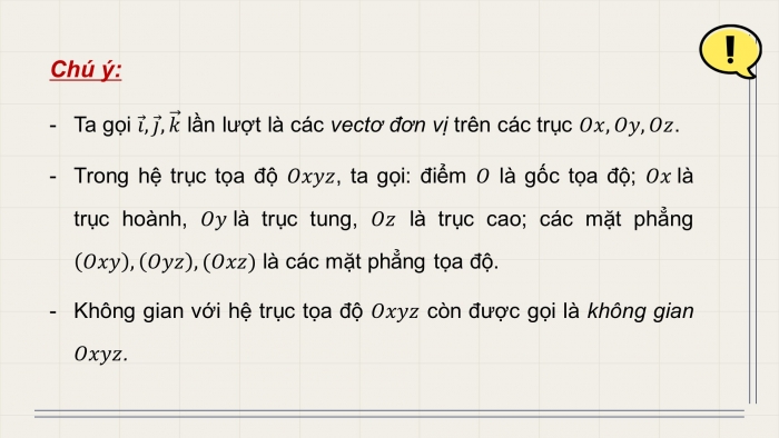 Giáo án PPT dạy thêm Toán 12 cánh diều Bài 2: Tọa độ của vectơ