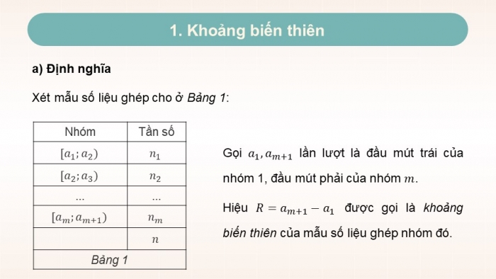 Giáo án PPT dạy thêm Toán 12 cánh diều Bài 1: Khoảng biến thiên, khoảng tứ phân vị của mẫu số liệu ghép nhóm