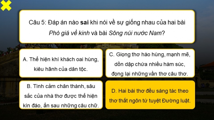 Giáo án PPT dạy thêm Ngữ văn 9 Cánh diều bài 1: Phò giá về kinh (Tụng giá hoàn kinh sư – Trần Quang Khải)