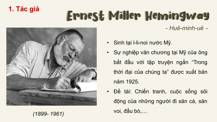 Giáo án PPT dạy thêm Ngữ văn 9 Cánh diều bài 4: Ông lão bên chiếc cầu (Hê-minh-uê)