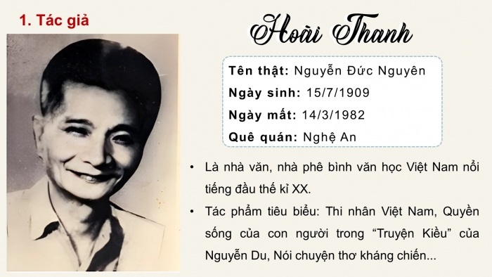 Giáo án PPT dạy thêm Ngữ văn 9 Chân trời bài 2: Ý nghĩa văn chương (Hoài Thanh)