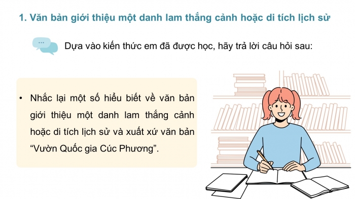 Giáo án PPT dạy thêm Ngữ văn 9 Chân trời bài 3: Vườn Quốc gia Cúc Phương (Theo Đào Thị Luyến, Hoàng Trà My, Hoàng Lan Anh)