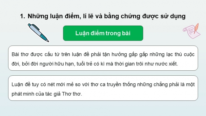 Giáo án PPT dạy thêm Ngữ văn 9 Kết nối bài 7: Một kiểu phát biểu luận đề độc đáo của Xuân Diệu ở bài thơ 