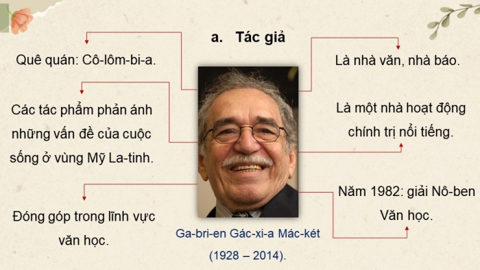 Giáo án PPT dạy thêm Ngữ văn 9 Kết nối bài 8: Đấu tranh cho một thế giới hòa bình (trích, Ga-bri-en Gác-xi-a Mác-két)