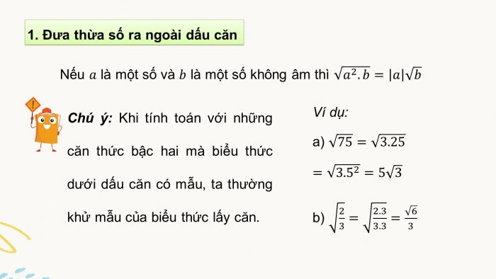 Giáo án PPT dạy thêm Toán 9 Kết nối bài 9: Biến đổi đơn giản và rút gọn biểu thức chứa căn thức bậc hai