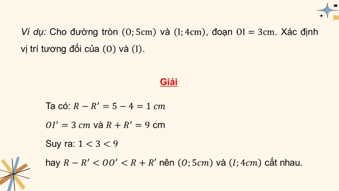 Giáo án PPT dạy thêm Toán 9 Kết nối bài 17: Vị trí tương đối của hai đường tròn