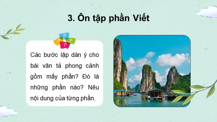 Giáo án PPT dạy thêm Tiếng Việt 5 chân trời bài 7: Bài đọc Bức tranh đồng quê. Luyện tập sử dụng từ điển. Trả bài văn tả phong cảnh (Bài viết số 2)