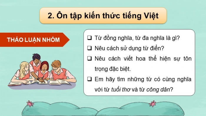 Giáo án PPT dạy thêm Tiếng Việt 5 chân trời bài Ôn tập và Đánh giá giữa học kì I (Tiết 1)