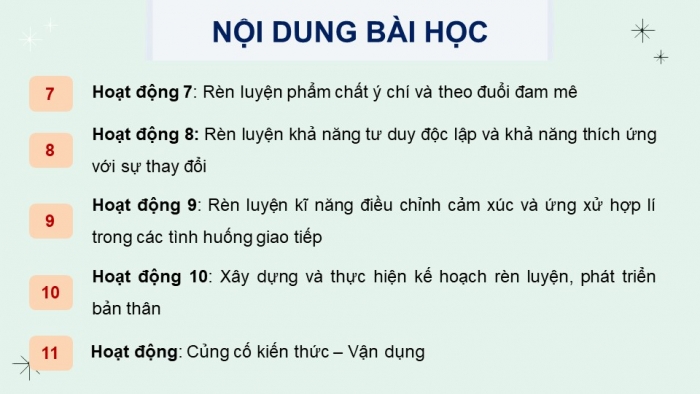 Giáo án điện tử Hoạt động trải nghiệm 12 cánh diều Chủ đề 2: Thay đổi để trưởng thành (P1)