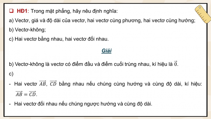 Giáo án điện tử Toán 12 cánh diều Bài 1: Vectơ và các phép toán vectơ trong không gian