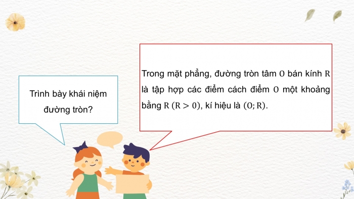 Giáo án PPT dạy thêm Toán 9 Cánh diều Bài 1: Đường tròn. Vị trí tương đối của hai đường tròn