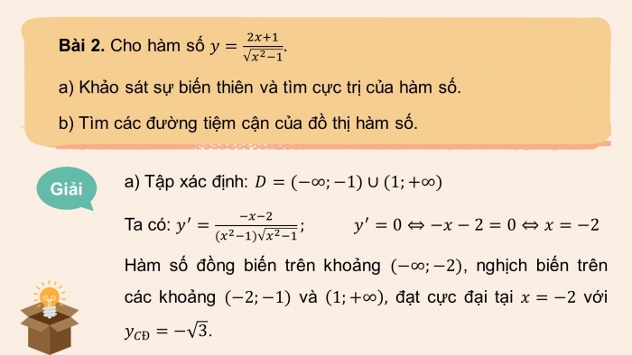 Giáo án PPT dạy thêm Toán 12 chân trời Bài tập cuối chương I