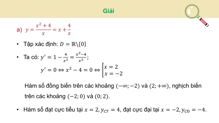 Giáo án PPT dạy thêm Toán 12 chân trời Bài 4: Khảo sát và vẽ đồ thị một số hàm số cơ bản (P2)