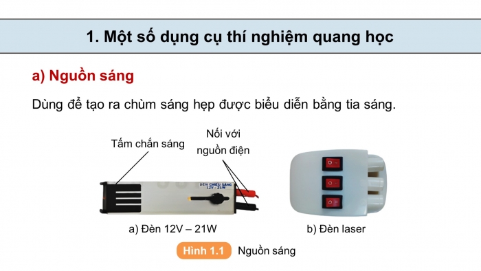 Giáo án điện tử KHTN 9 kết nối - Phân môn Vật lí Bài 1: Nhận biết một số dụng cụ, hoá chất. Thuyết trình một vấn đề khoa học