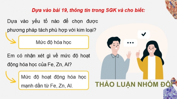 Giáo án điện tử KHTN 9 kết nối - Phân môn Hoá học Bài 20: Tách kim loại và việc sử dụng hợp kim