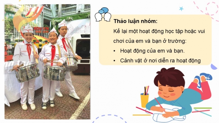 Giáo án điện tử Mĩ thuật 5 chân trời bản 1 Bài 2: Bạn cùng học của em