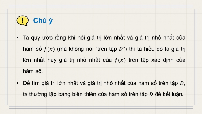 Giáo án điện tử Toán 12 kết nối Bài 2: Giá trị lớn nhất và giá trị nhỏ nhất của hàm số