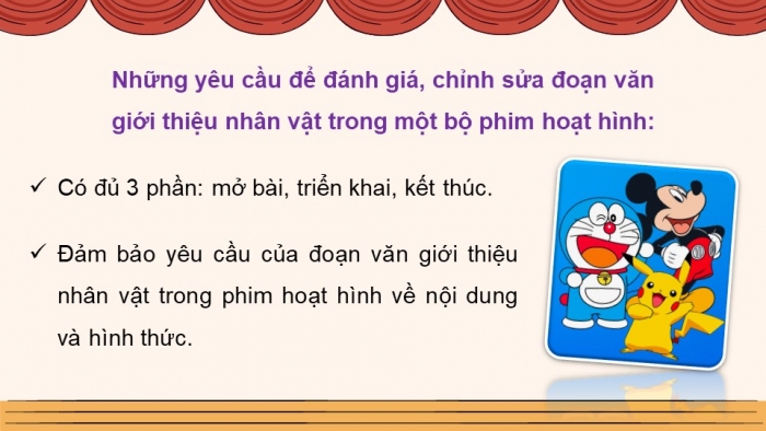 Giáo án PPT dạy thêm Tiếng Việt 5 Kết nối bài 32: Bài đọc Sự tích chú Tễu. Đánh giá, chỉnh sửa đoạn văn giới thiệu nhân vật trong một bộ phim hoạt hình