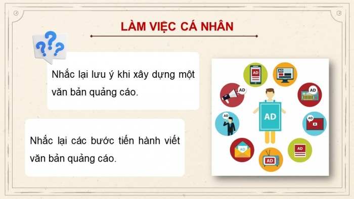 Giáo án PPT dạy thêm Ngữ văn 9 Cánh diều bài 10: Viết quảng cáo hoặc tờ rơi về một sản phẩm hay một hoạt động