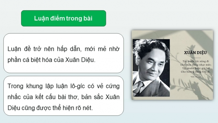 Giáo án PPT dạy thêm Ngữ văn 9 Kết nối bài 7: Một kiểu phát biểu luận đề độc đáo của Xuân Diệu ở bài thơ 