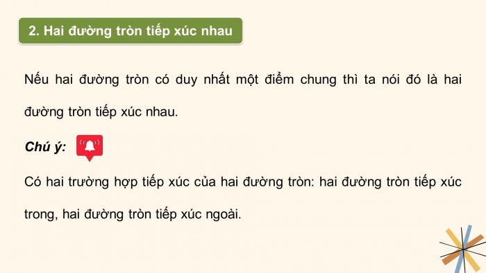 Giáo án PPT dạy thêm Toán 9 Kết nối bài 17: Vị trí tương đối của hai đường tròn