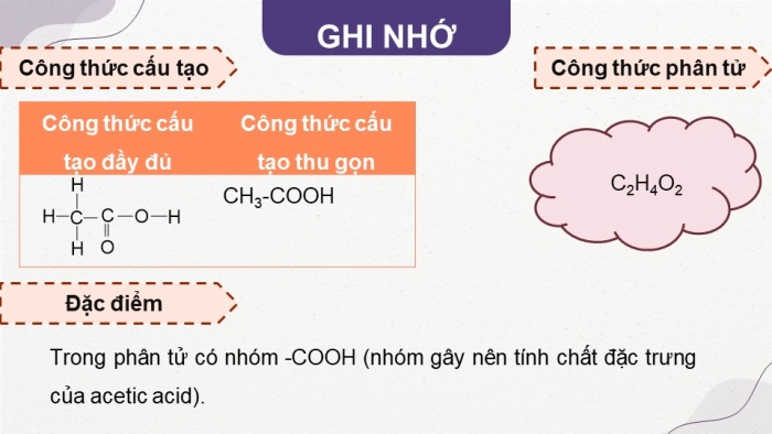 Giáo án điện tử KHTN 9 kết nối - Phân môn Hoá học Bài 27: Acetic acid