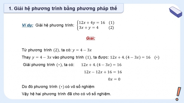 Giáo án PPT dạy thêm Toán 9 Cánh diều Bài 3: Giải hệ hai phương trình bậc nhất hai ẩn