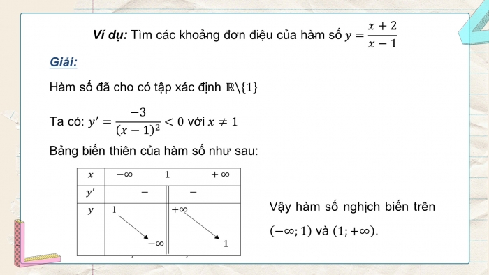 Giáo án PPT dạy thêm Toán 12 chân trời Bài 1: Tính đơn điệu và cực trị của hàm số