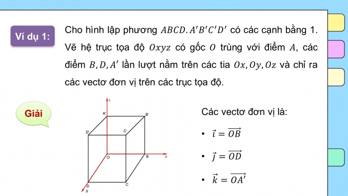 Giáo án PPT dạy thêm Toán 12 chân trời Bài 2: Toạ độ của vectơ trong không gian