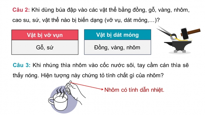 Giáo án điện tử KHTN 9 kết nối - Phân môn Hoá học Bài 18: Tính chất chung của kim loại