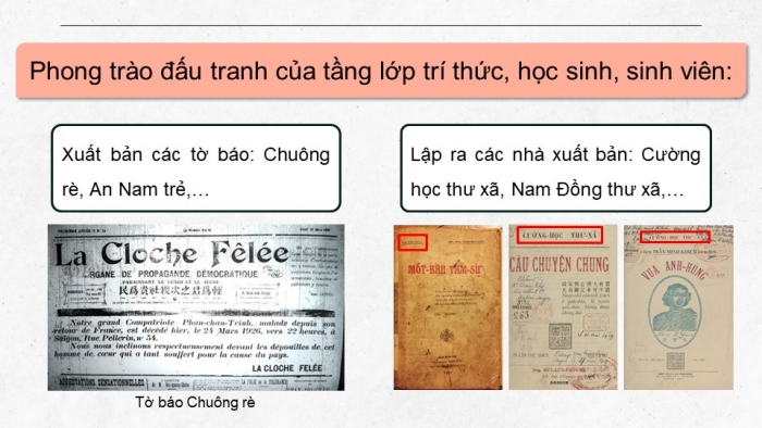 Giáo án điện tử Lịch sử 9 chân trời Bài 5: Phong trào dân tộc dân chủ những năm 1918 – 1930