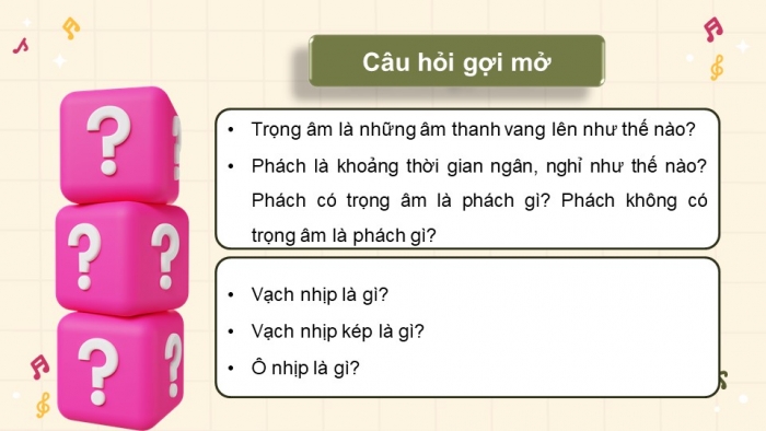 Giáo án điện tử Âm nhạc 5 kết nối Tiết 1: Lí thuyết âm nhạc Trọng âm, phách, vạch nhịp, ô nhịp; Đọc nhạc Bài số 1