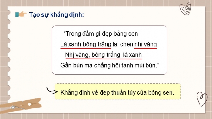 Giáo án PPT dạy thêm Tiếng Việt 5 Kết nối bài 27: Bài đọc Tranh làng Hồ. Luyện tập về điệp từ, điệp ngữ. Viết đoạn văn thể hiện tình cảm, cảm xúc về một bài thơ