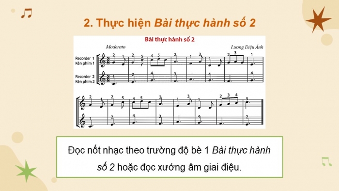 Giáo án điện tử Âm nhạc 9 chân trời Bài 4: Nhạc cụ thể hiện giai điệu Bài thực hành số 2