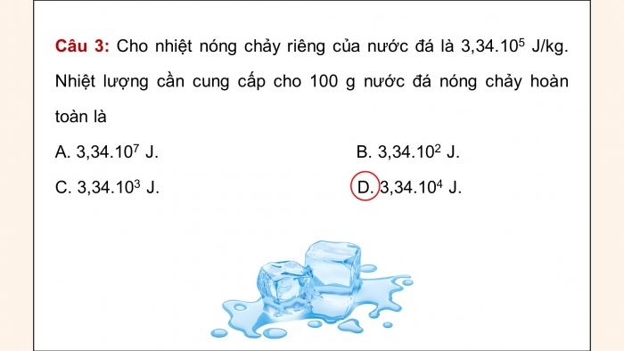 Giáo án điện tử Vật lí 12 kết nối Bài 5: Nhiệt nóng chảy riêng