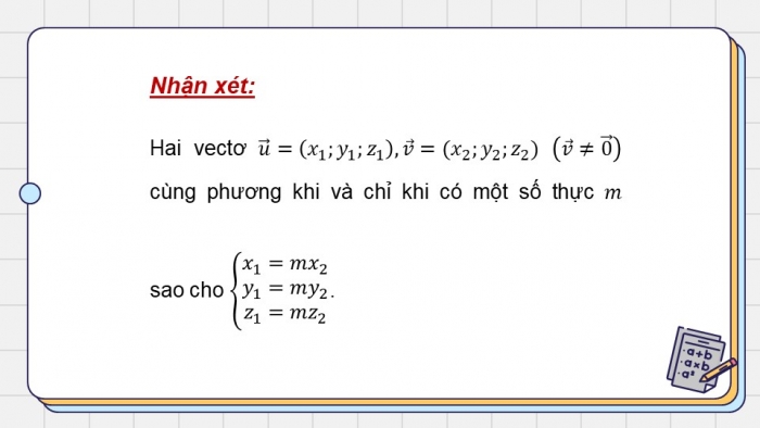 Giáo án PPT dạy thêm Toán 12 cánh diều Bài 3: Biểu thức tọa độ của các phép toán vectơ