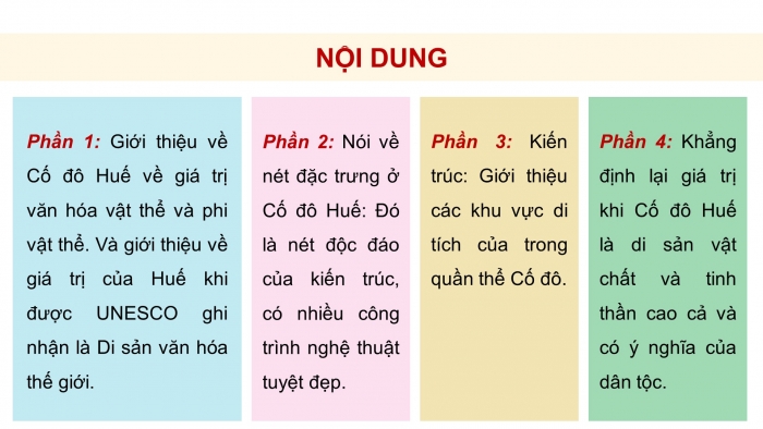 Giáo án PPT dạy thêm Ngữ văn 9 Cánh diều bài 8: Quần thể di tích Cố đô Huế (Theo khamphahue.com.vn)