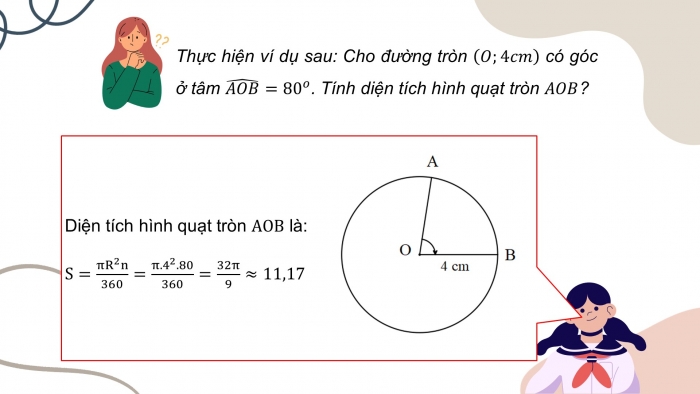 Giáo án PPT dạy thêm Toán 9 Cánh diều Bài 5: Độ dài cung tròn, diện tích hình quạt tròn, diện tích hình vành khuyên