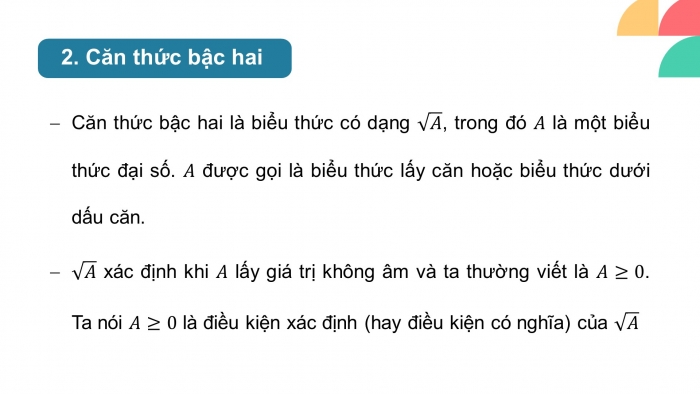 Giáo án PPT dạy thêm Toán 9 Kết nối bài 7: Căn bậc hai và căn thức bậc hai