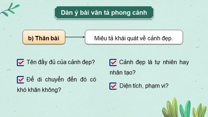 Giáo án PPT dạy thêm Tiếng Việt 5 chân trời bài 7: Bài đọc Bức tranh đồng quê. Luyện tập sử dụng từ điển. Trả bài văn tả phong cảnh (Bài viết số 2)